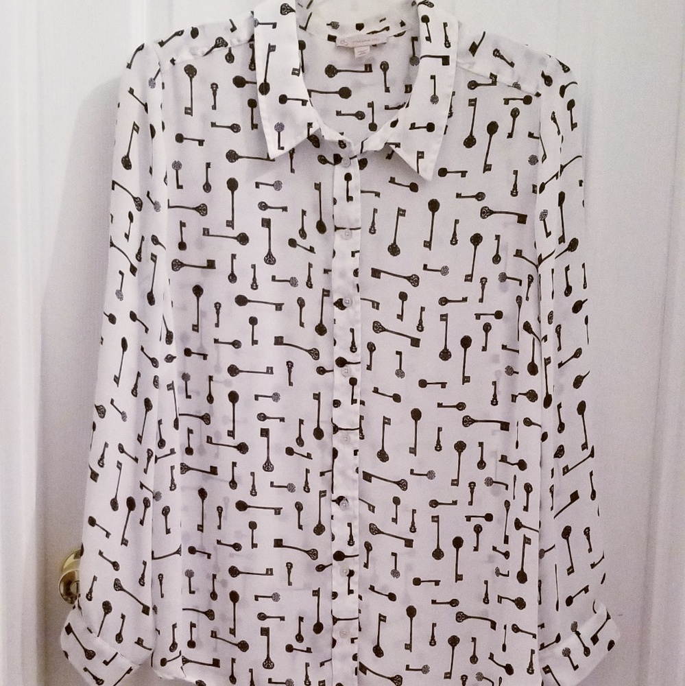 Dressbarn Button Down Polyester Blouse 2x